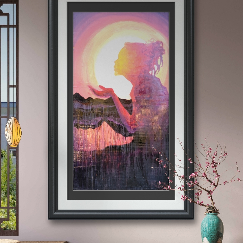 Original Mixed Media Painting on Reclaimed Wood
